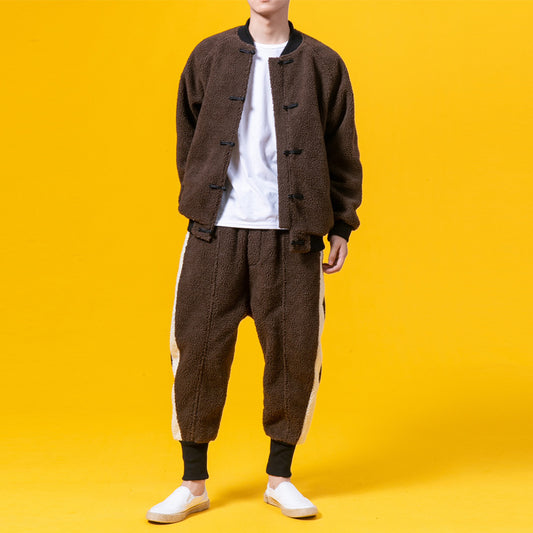 "Men's Chinese-style winter 2-piece set"
